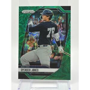 2025 Panini Prizm Spencer Jones Green Scope Prizm 32/75 SP New York Yankees